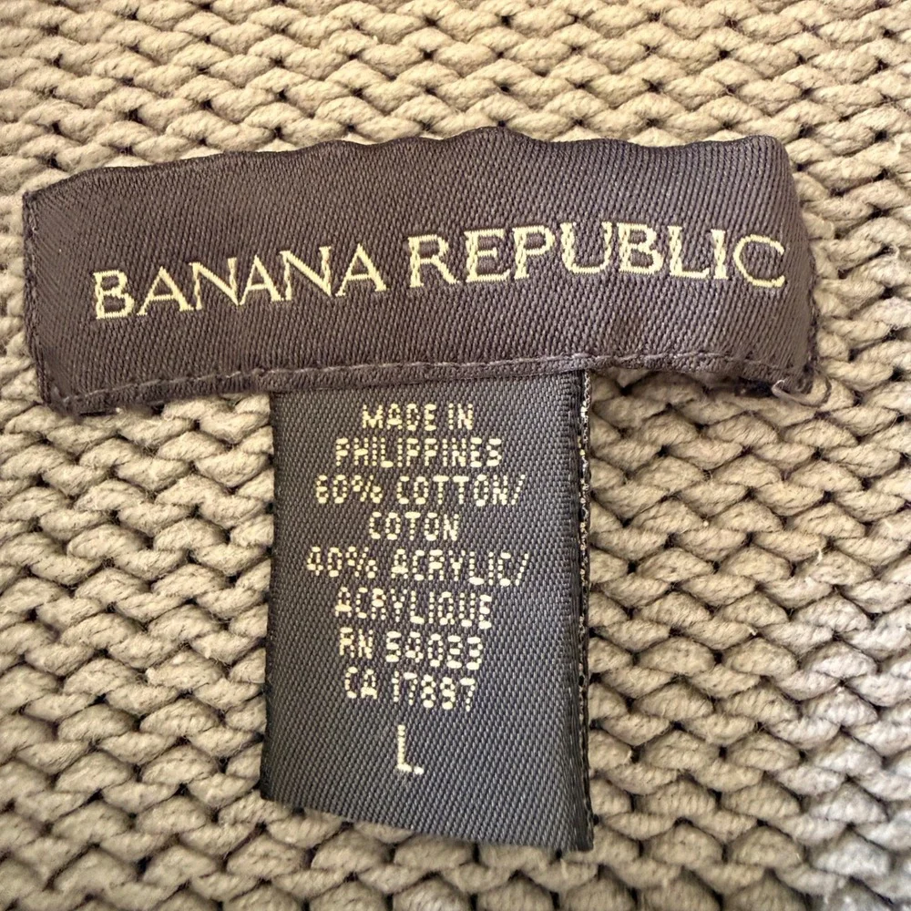 Vtg Banana Republic‎ Mens Mock Roll Neck Sweater Size Large